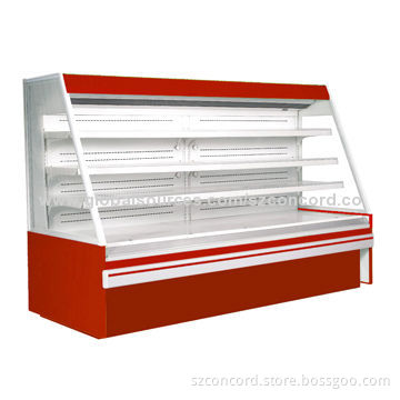 Multi-deck display cooler, used in wine cooler, open showcase design